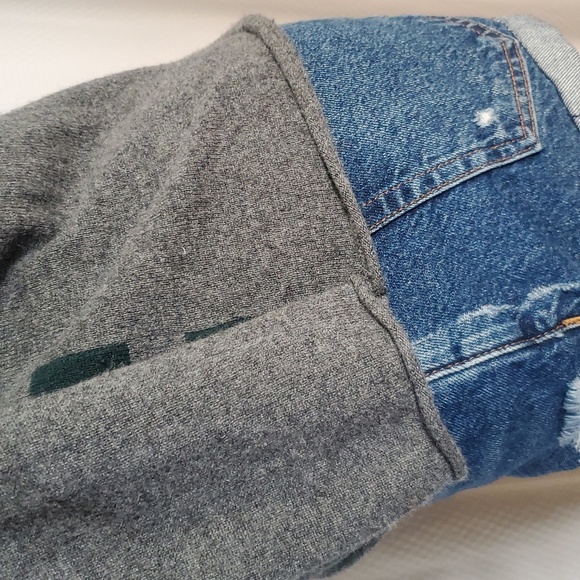 VELVET BY Graham&Spencer 100%Cashmere Camouflage Sweater Gray Green White Size M - Picture 5 of 10